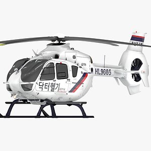 3D Eurocopter EC-135 KOREAN AIR Ambulance L1946 model