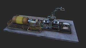 3D model Industrial Pump Generator Skid Unit for Digital Twin