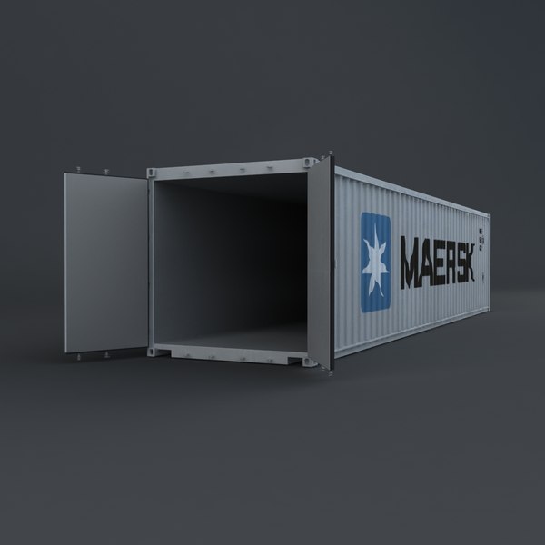 3d cargo iso container maersk model