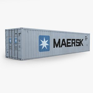 3d cargo iso container maersk model