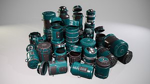 LowPoly Barrels Props 3D