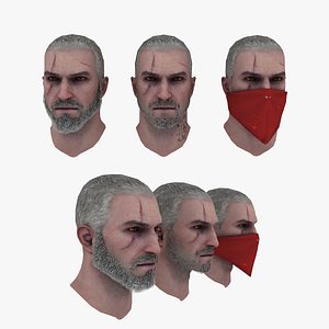 3D bundle of male head model