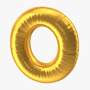 foil balloon letter o model