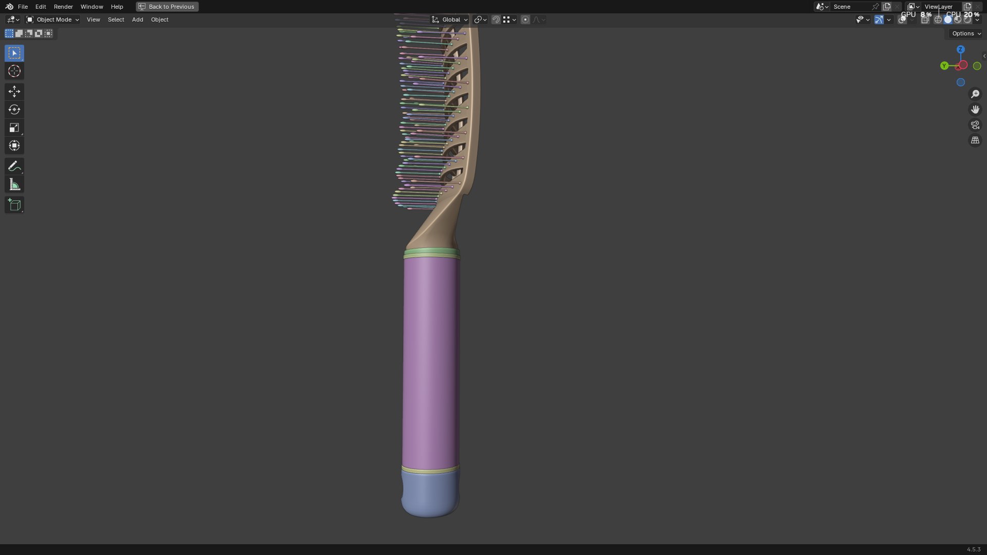 Hair Comb 05 3D model https://p.turbosquid.com/ts-thumb/w1/IbjGO4/d2/screenshot20250930172812/png/1759233618/1920x1080/fit_q87/4e8482cc5fff355e28b98227ab7a18c39492a144/screenshot20250930172812.jpg