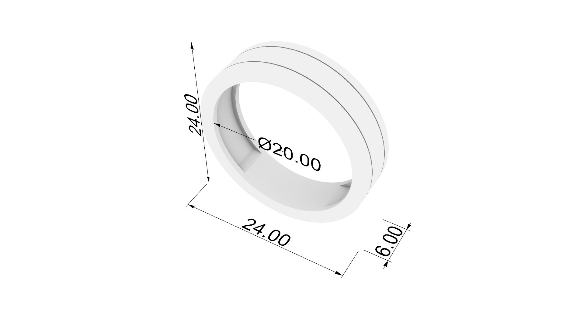 Sleek Minimalist Groove Ring JDBCo Model - TurboSquid 2344494