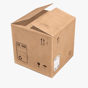 Cardboard Package Box Rigged-Animated 3D model