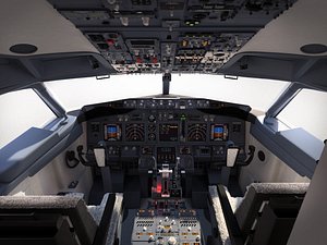 3D boeing 737 cockpit model