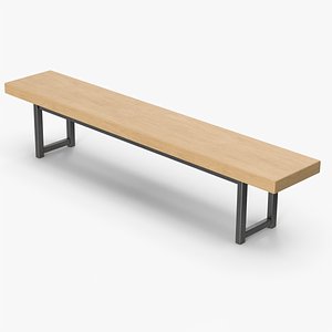 Wooden Bench 3D model