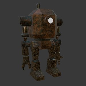 Underwater Maintenance Bot  Rigged Robot 3D Model 3D model