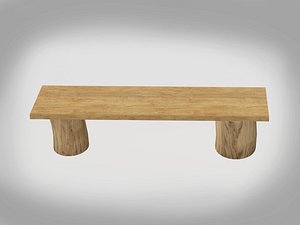 Rustic Log Bench