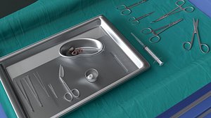 3D Surgical Instruments - Medical Equipment Collection