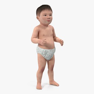 max asian baby boy standing