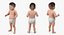 모피 3D 모델 서 아시아 아기