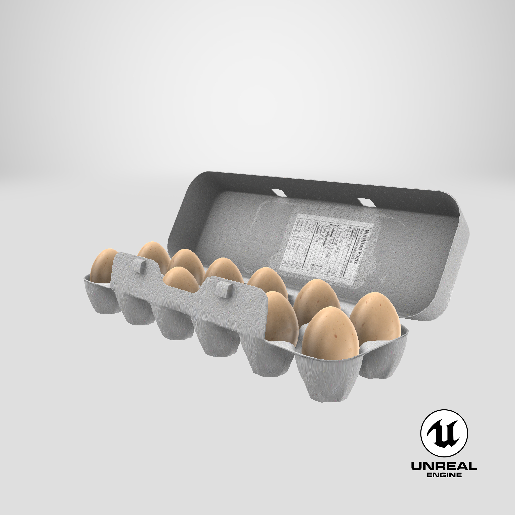 3D egg carton box model TurboSquid 1713375