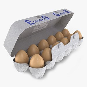 3D egg carton box model