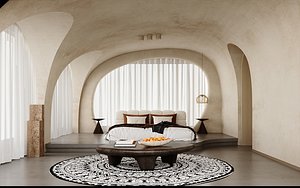 Japandi Bedroom Suite 3D model