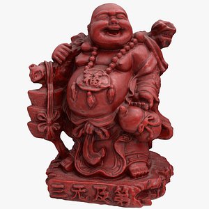 3D Monk Laughing Buddha model
