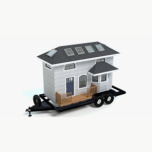tiny house trailer 3d model