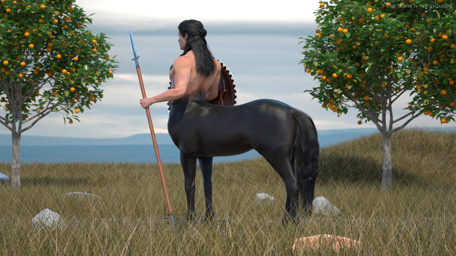 3D Model Mythical Combat Centaur With Bronze Shield - TurboSquid 2405890