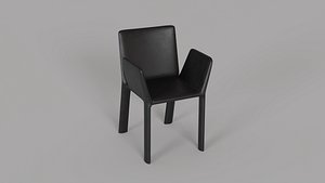 3D model Joko Leather Armrest Chair by Kristalia