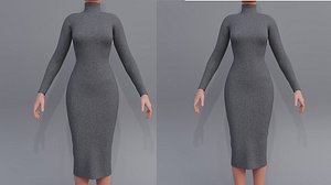 Turtleneck bodycon dress