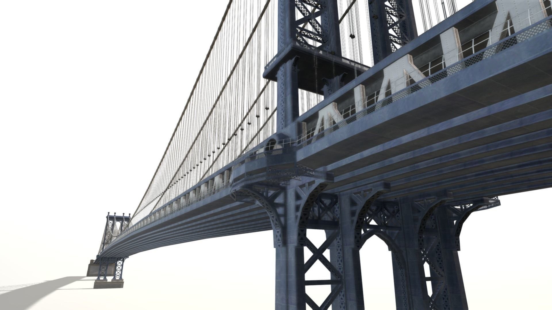 3D Manhattan Bridge - TurboSquid 2243361
