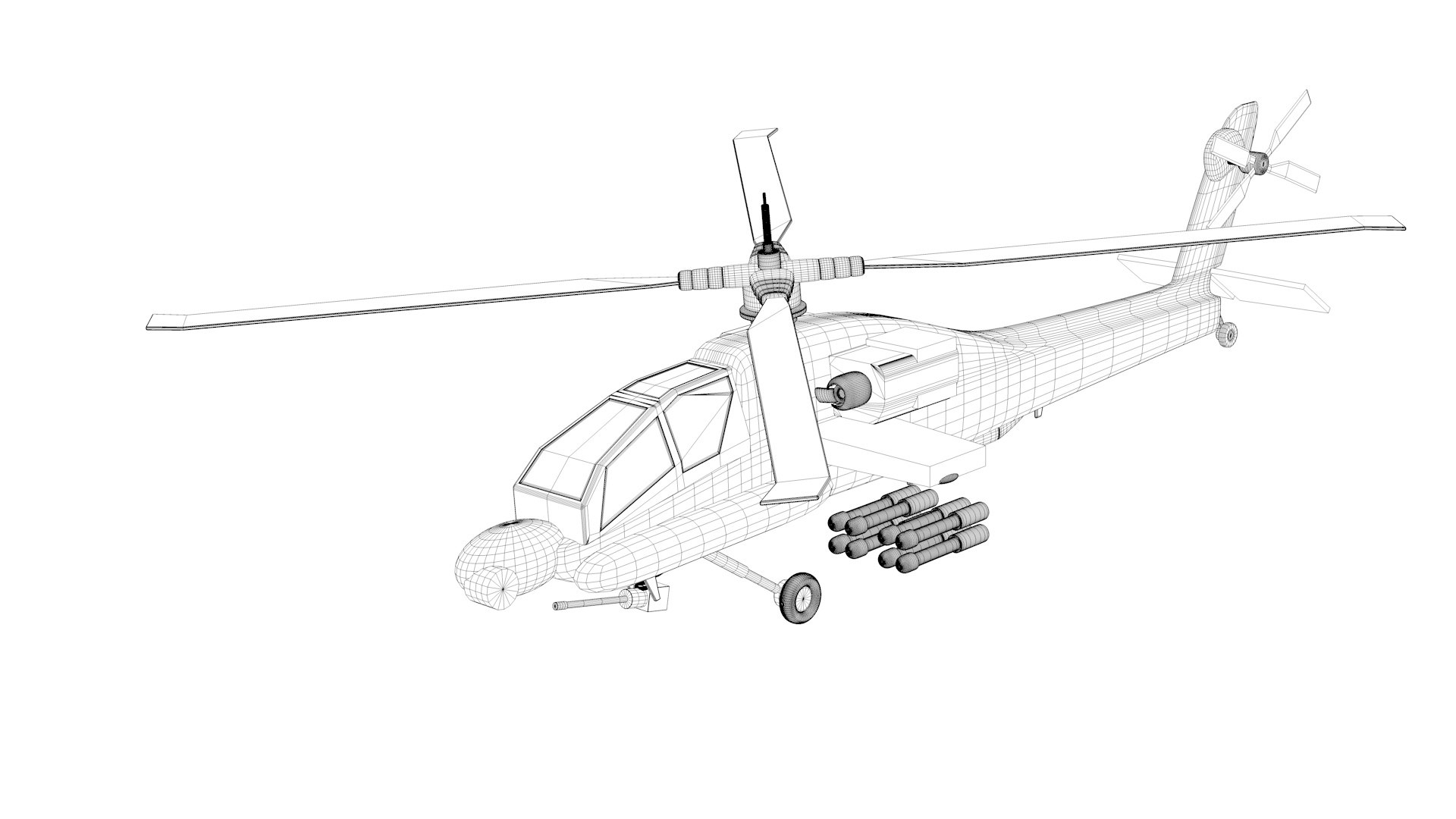 Apache Helicopter 3D Model TurboSquid 1951974