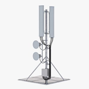 Rooftop Cell Phone Tower 1 3D model