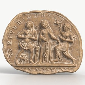 3D Greek Artifact Textured 3 model
