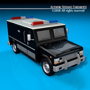 police armored van obj