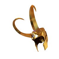 Loki helmet, hard surface model.
