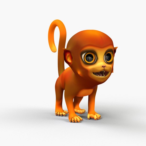 Macaco colorido dos desenhos animados RIGGED Modelo 3D $11 - .stl .obj .max  .fbx .3ds - Free3D