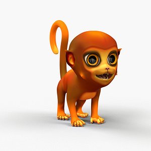 Monkey Cartoon Rigged
