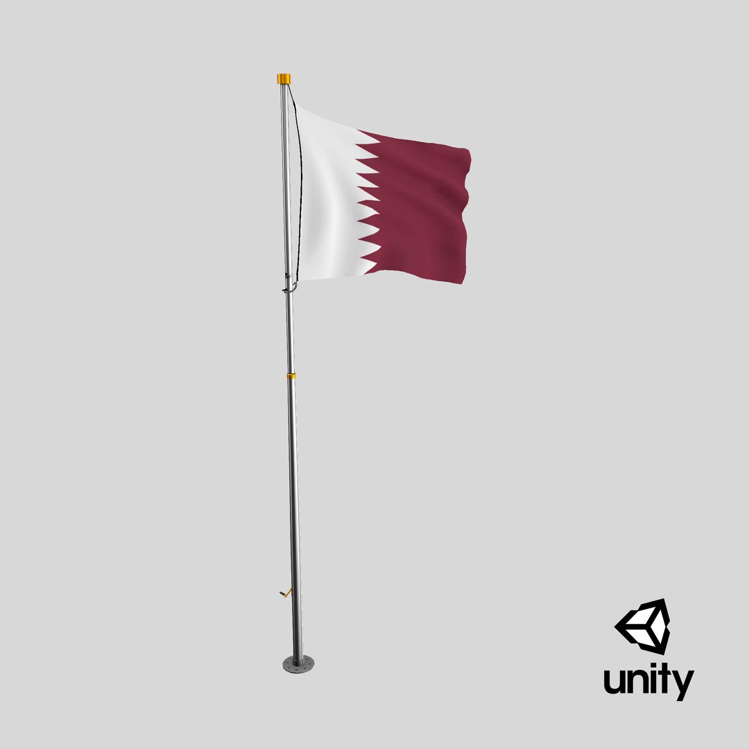 3D Pole Flag Qatar - TurboSquid 2262794
