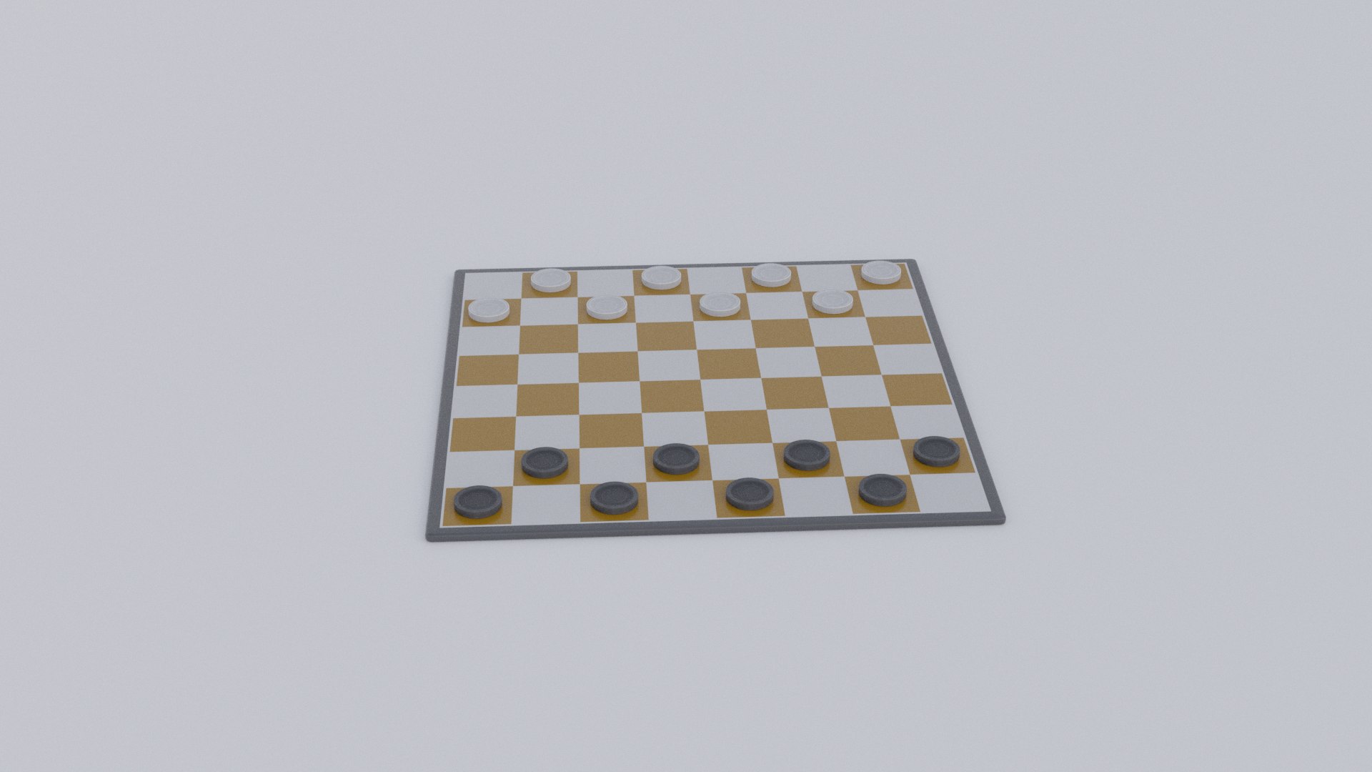 3D Checkers Board Game TurboSquid 2293378