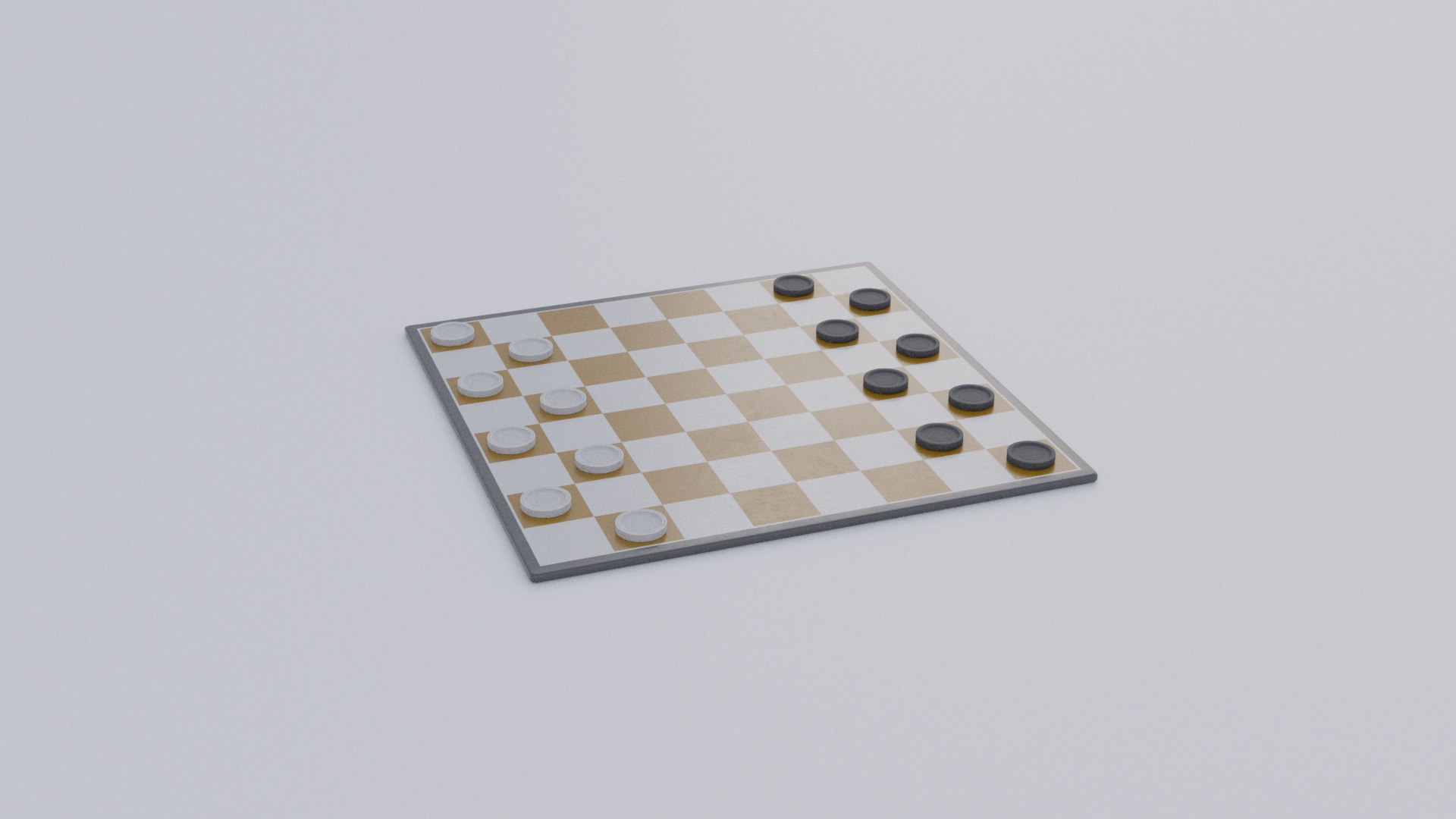 3D Checkers Board Game TurboSquid 2293378