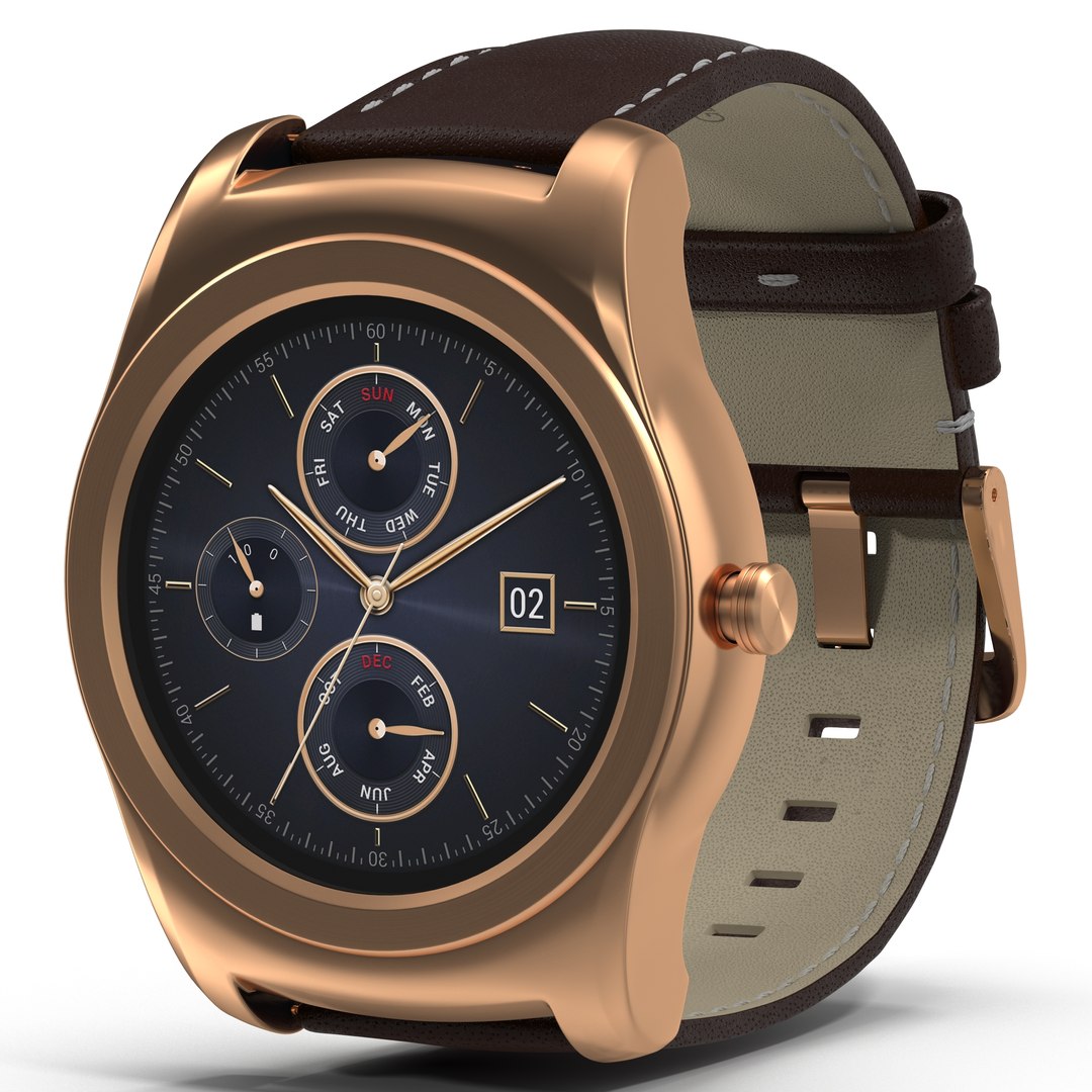 LG Watch Urbane 3 Gold 3D Model 3D model preview