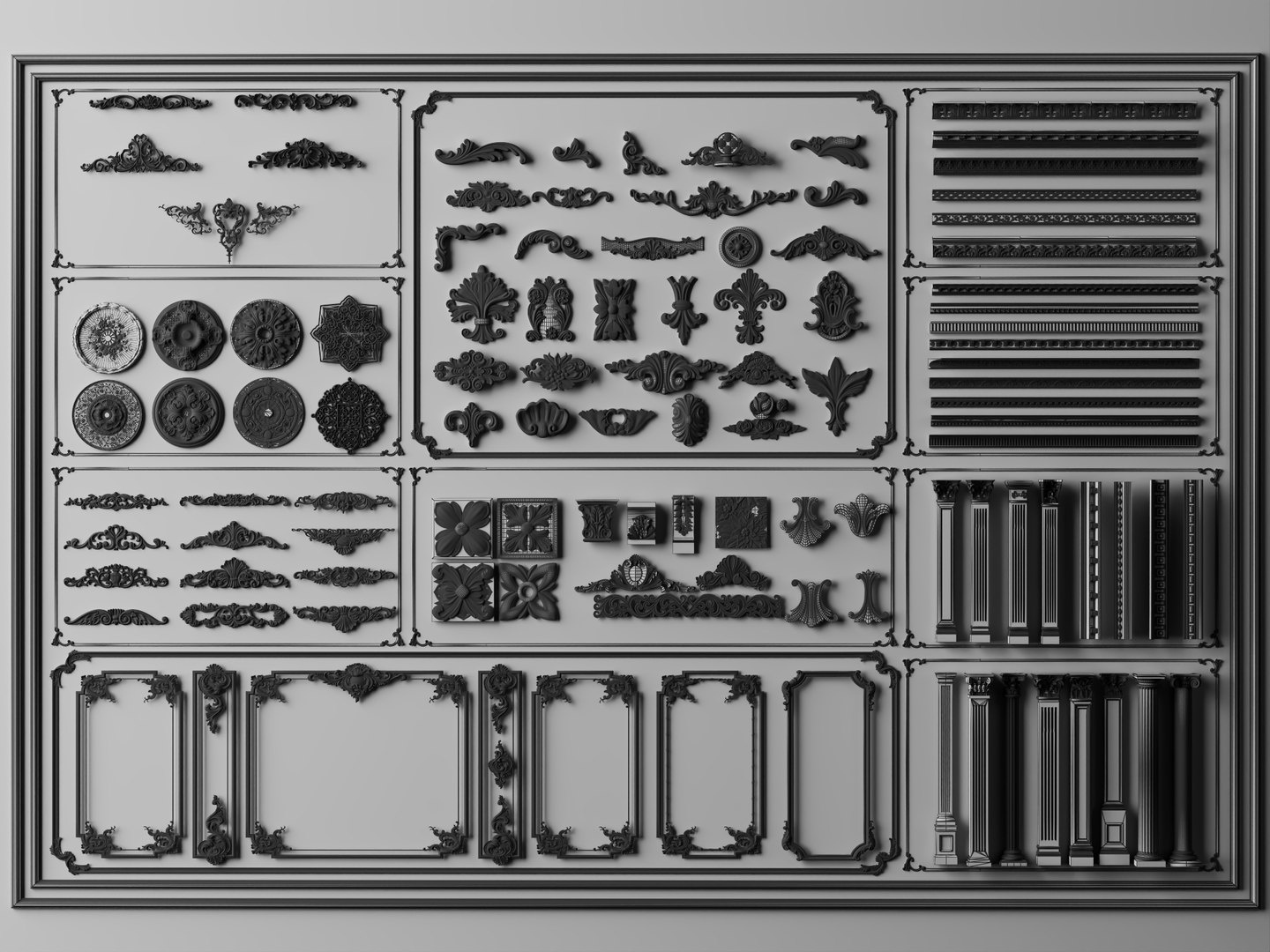 Classic Decor Molding 3D Model Pack Carved Ornament Relief Set 3D https://p.turbosquid.com/ts-thumb/w2/NoEyYF/0X/0018/jpg/1791892716/1920x1080/fit_q87/29a18a4fc6af64cd46e2384c97f47b1d4441d562/0018.jpg