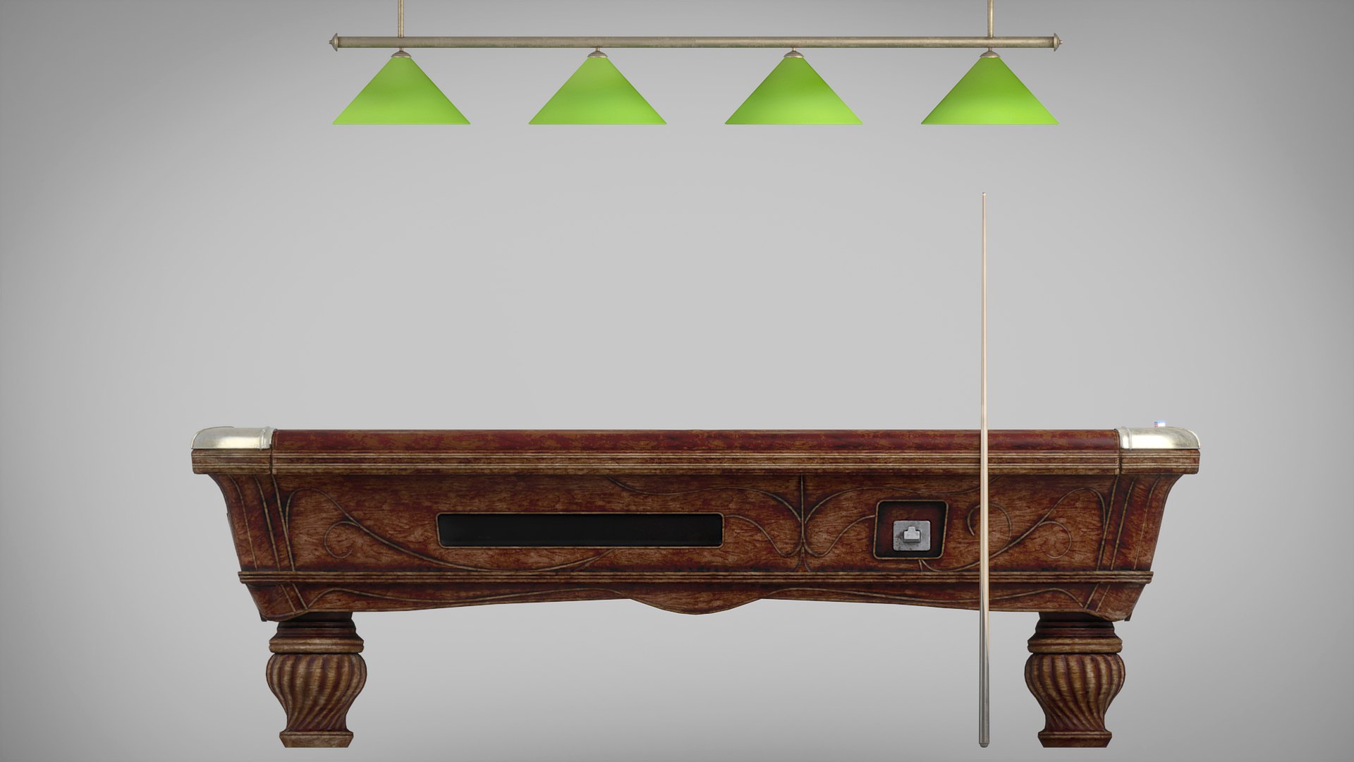 Wood pool table lowpoly model - TurboSquid 2019382