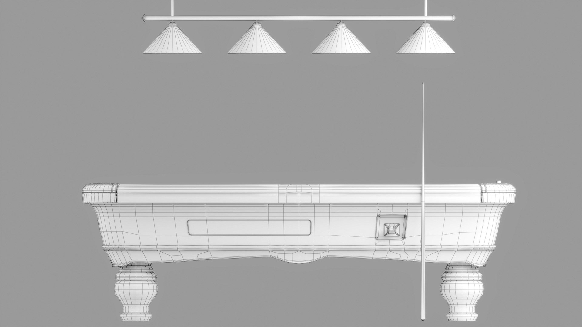 Wood pool table lowpoly model - TurboSquid 2019382