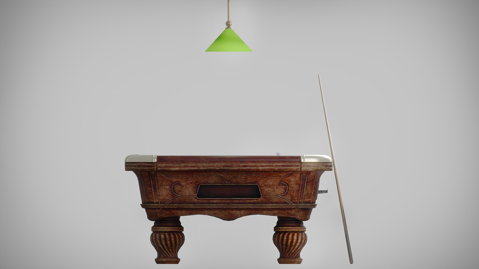 Wood pool table lowpoly model - TurboSquid 2019382