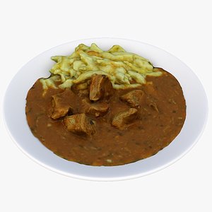 lunch meal plate 3D model