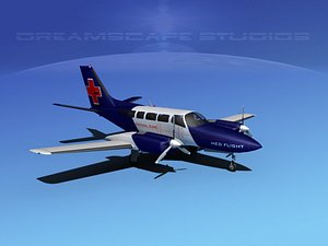 propellers cessna 404 titan 3d model