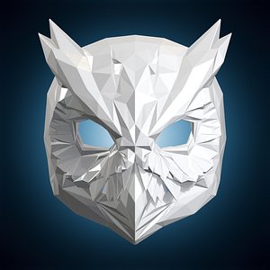 Geometric Owl Mask Variant 3D Print Model model