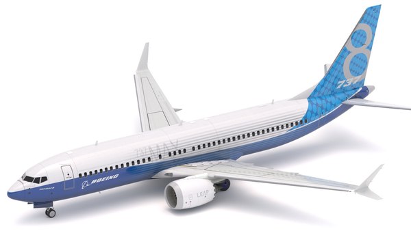 ボーイング 737-800 MAX ハウスカラーリング3Dモデル