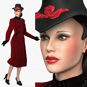 Realistic Rigged Medieval Woman Character 3D Model 3D