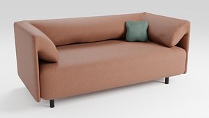 3D Luxurious sofa in brown tones of European design