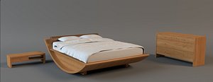 Emiselene Bed, Bedside Table and Commode