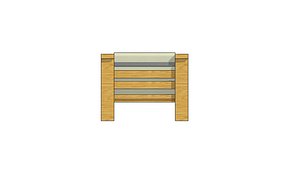 Modern Wooden Armchair 3D Model