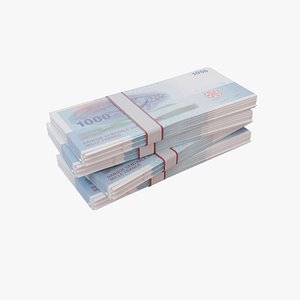1000 Comorian Franc KMF 3D model